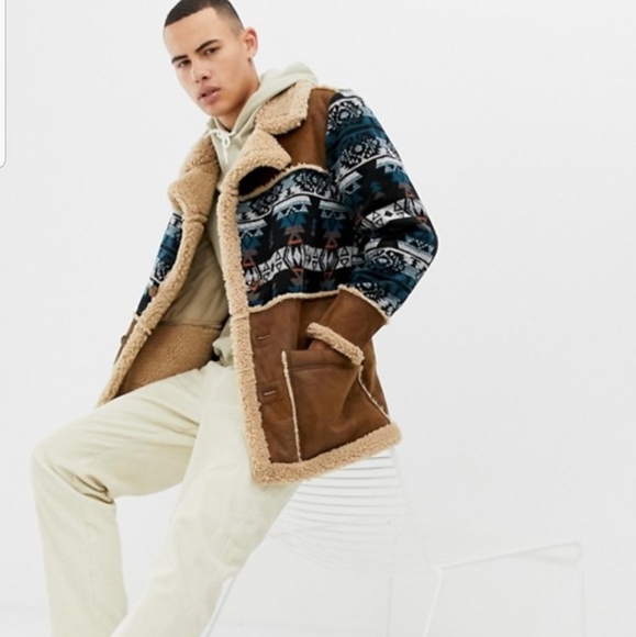 ASOS Other - New ASOS Sherpa Tribal Southwestern Coat Size M